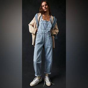 NWOT Free People Ziggy Overalls in Bleu Moon SZ S